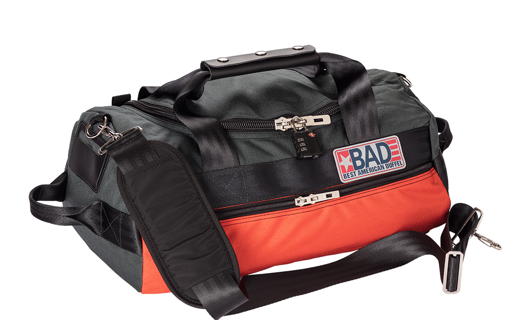 Number 1.5 Backpack Duffel Bag Charcoal Orange
