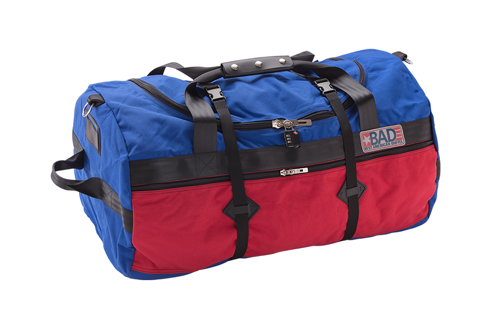 Number 5 Duffel Bag Backpack Blue Red
