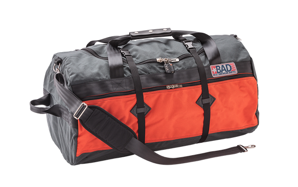 Number 5 Duffel Bag Backpack Charcoal Orange