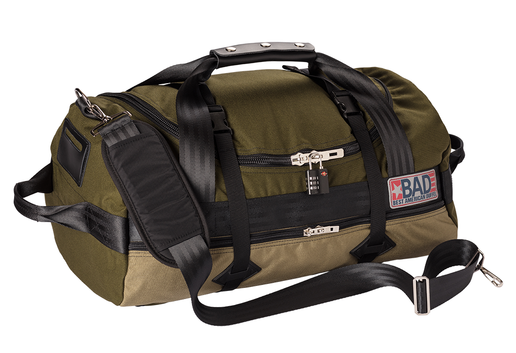 Number 3 Duffel Bag Side Pocket Moss Khaki